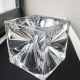 Daum france, rare cendrier cube "roc22", vers 1975, tbe