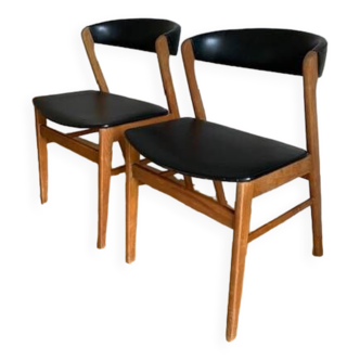 2 chaises Danemark, années 60