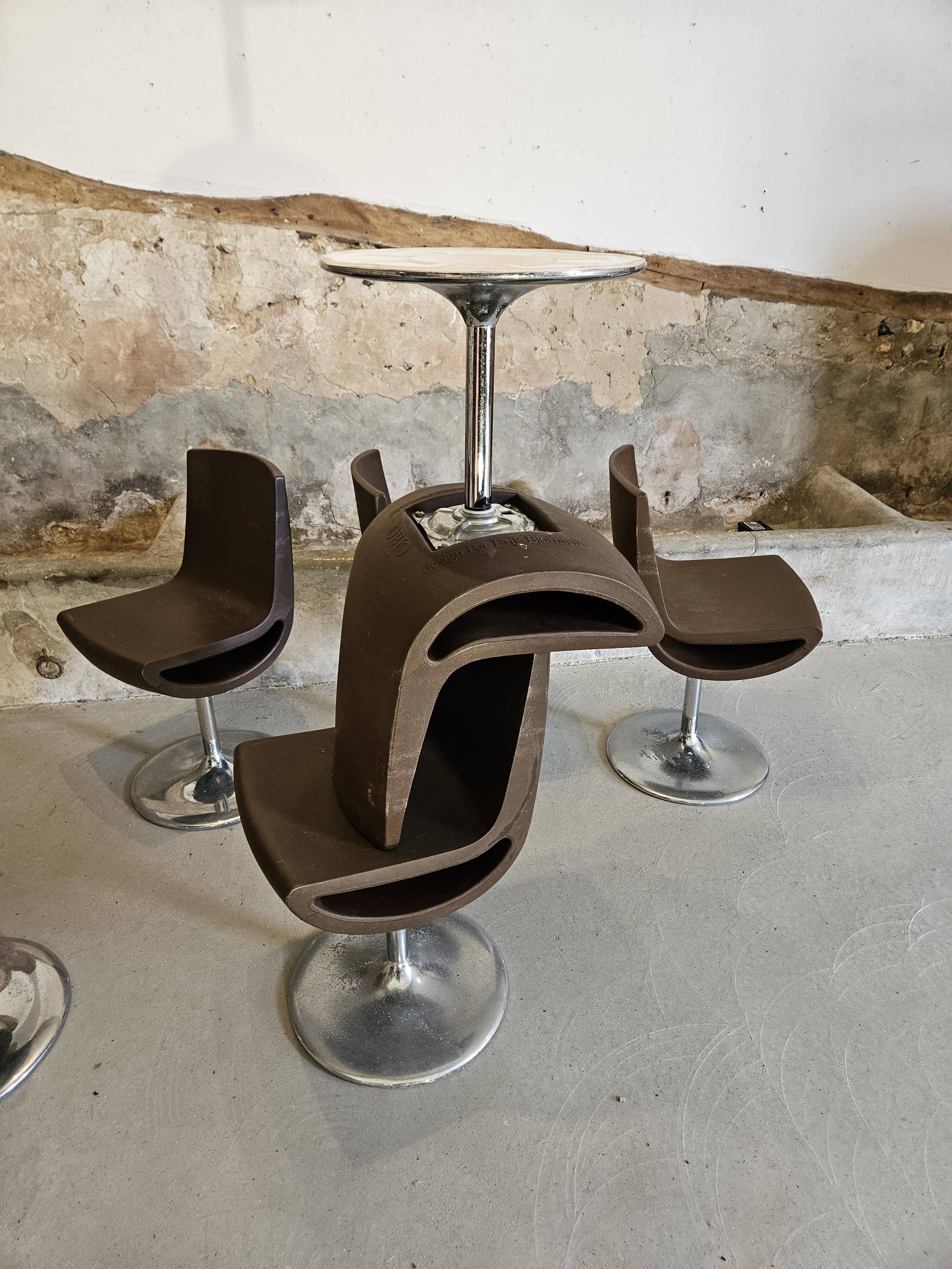 Lot de 6 chaises "Ciao" design Erik Bjornsen