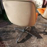 Set of 4 vintage Steelcase Strafor office chairs by Randall Buck.