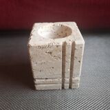 Travertine candlestick/photophore - 1960s/1970s - Cerri Nestore or Fratelli Mannelli