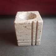 Travertine candlestick/photophore - 1960s/1970s - Cerri Nestore or Fratelli Mannelli