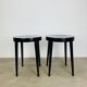 Pair of black Baumann stools, 1960s
