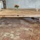 Solid oak farmhouse table "brut" 247x89, top "chocolate oak"