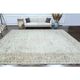 1970s Vintage Persian Handmade Wool Cotton Beige Area Rug 304x405