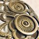 Under vintage brass dish owl