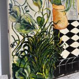 Native painting winter garden oil painting on canvas