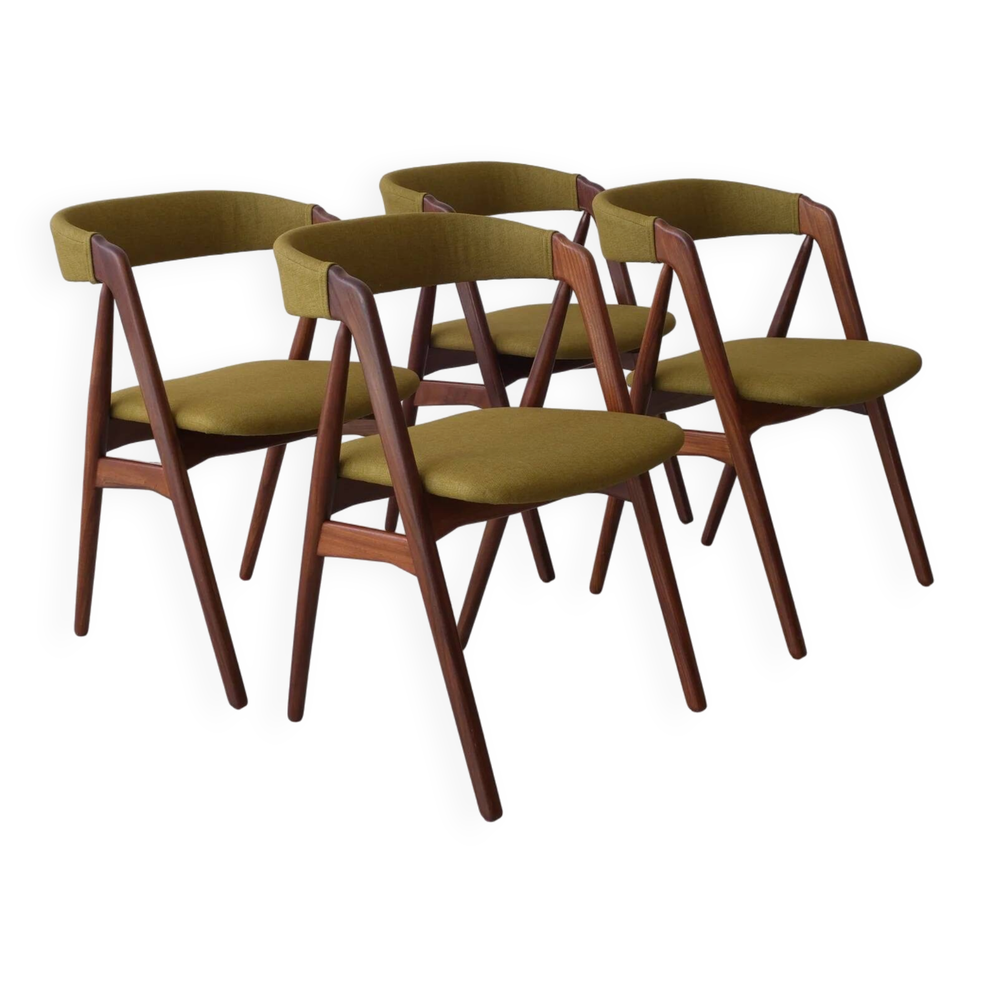 Chaises en teck modèle 205 de Thomas Harlev