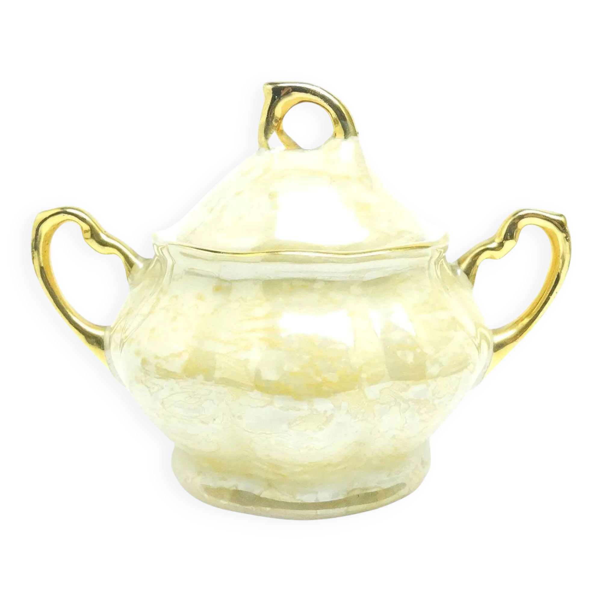 Rococo sugar bowl, porcelain, Chodzież, Poland, 1970s