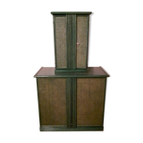Meuble en rotin vert