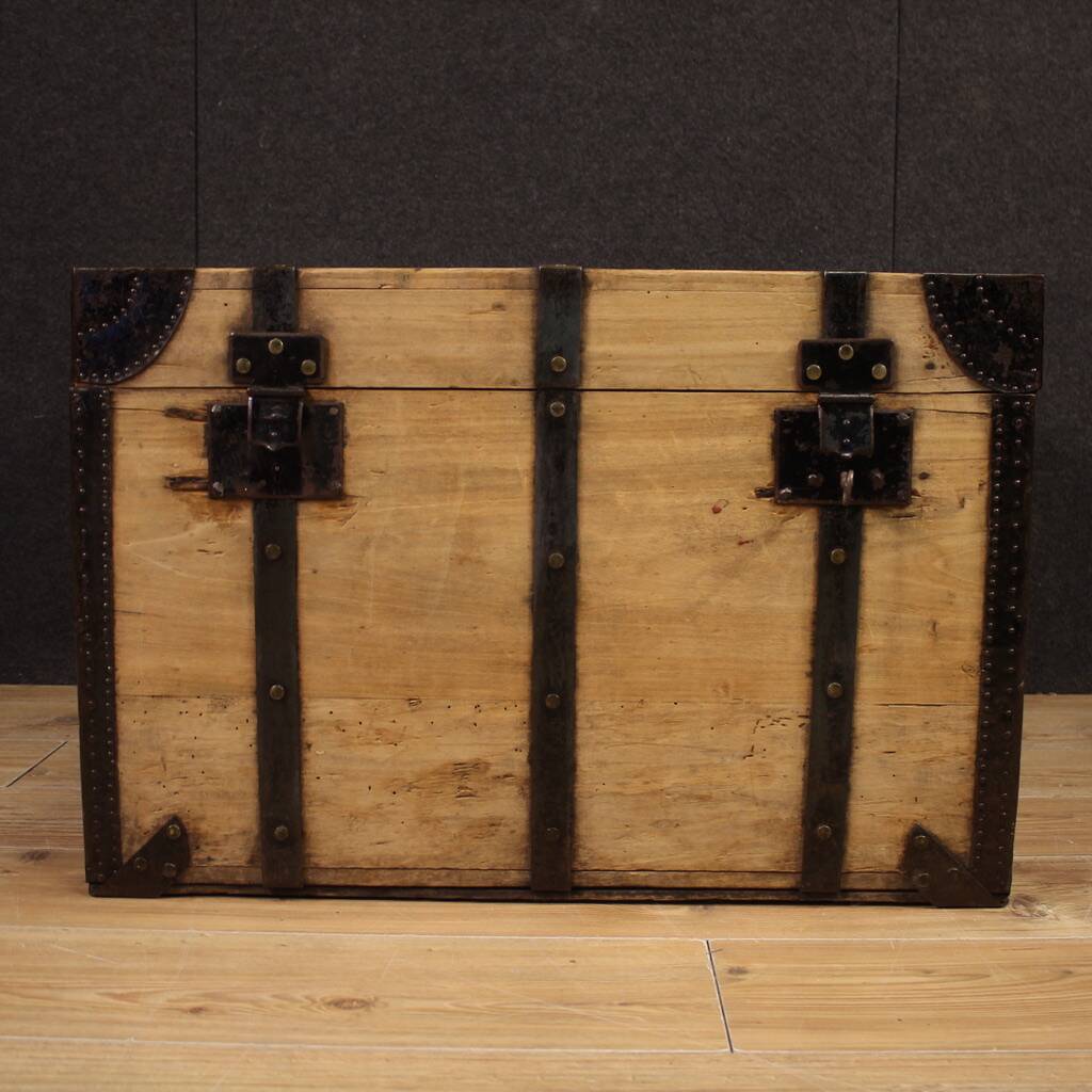 Large wooden trunk from the 20th century