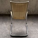 Set of 6 Tecta WK 724 Cantilever Chairs in Metal and Cream Wicker – 1980s