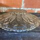 Vintage Flat Fruit Bowl, Moulded & Cut Glass