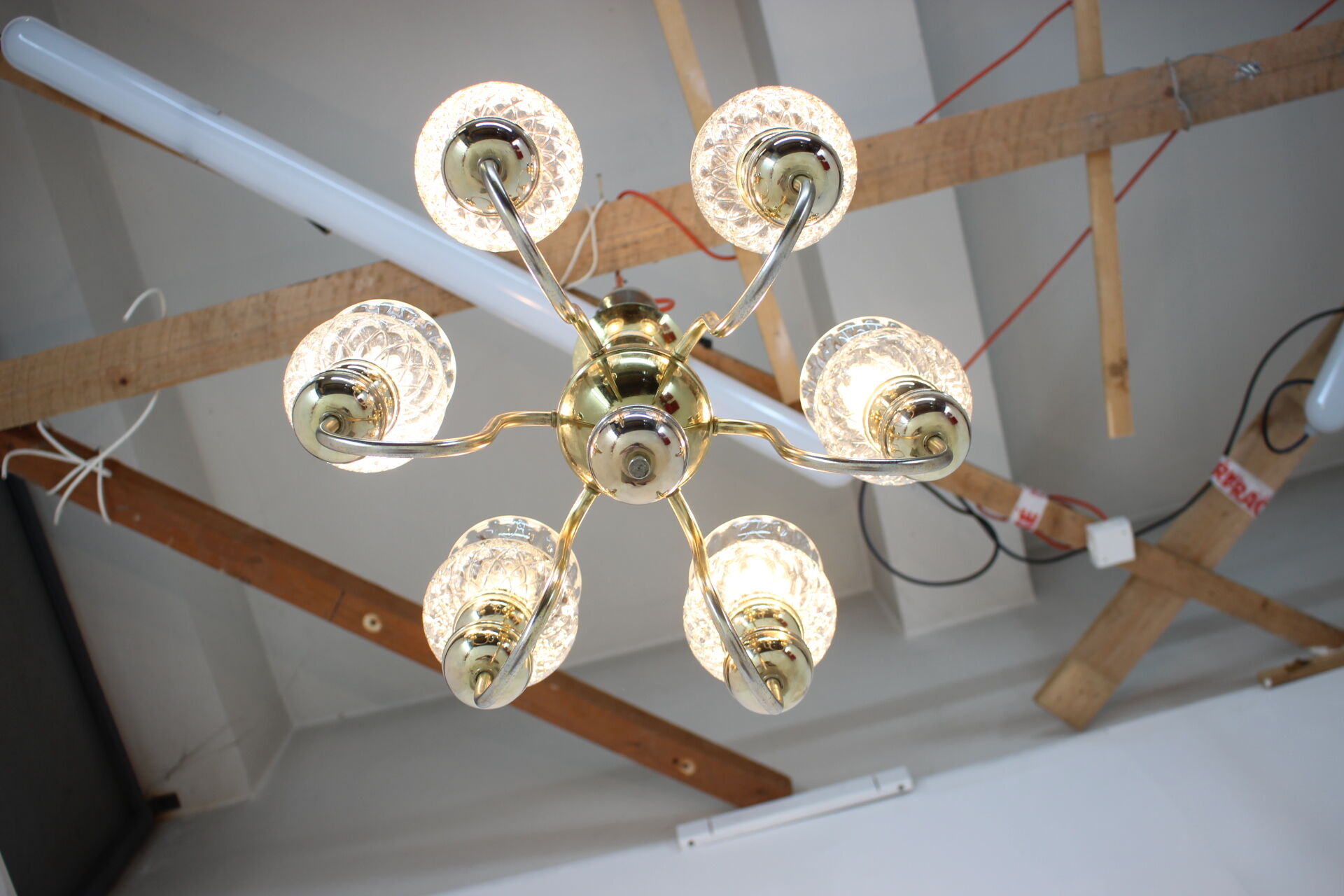 Mid-century Chandelier by  Kamenický Šenov, 1950‘s.