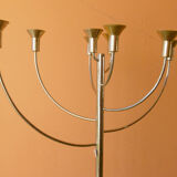 Max bill metal chrome floor lamp, 70s