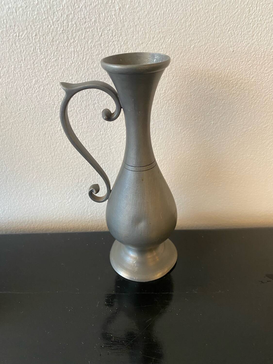 Small pewter soliflore vase