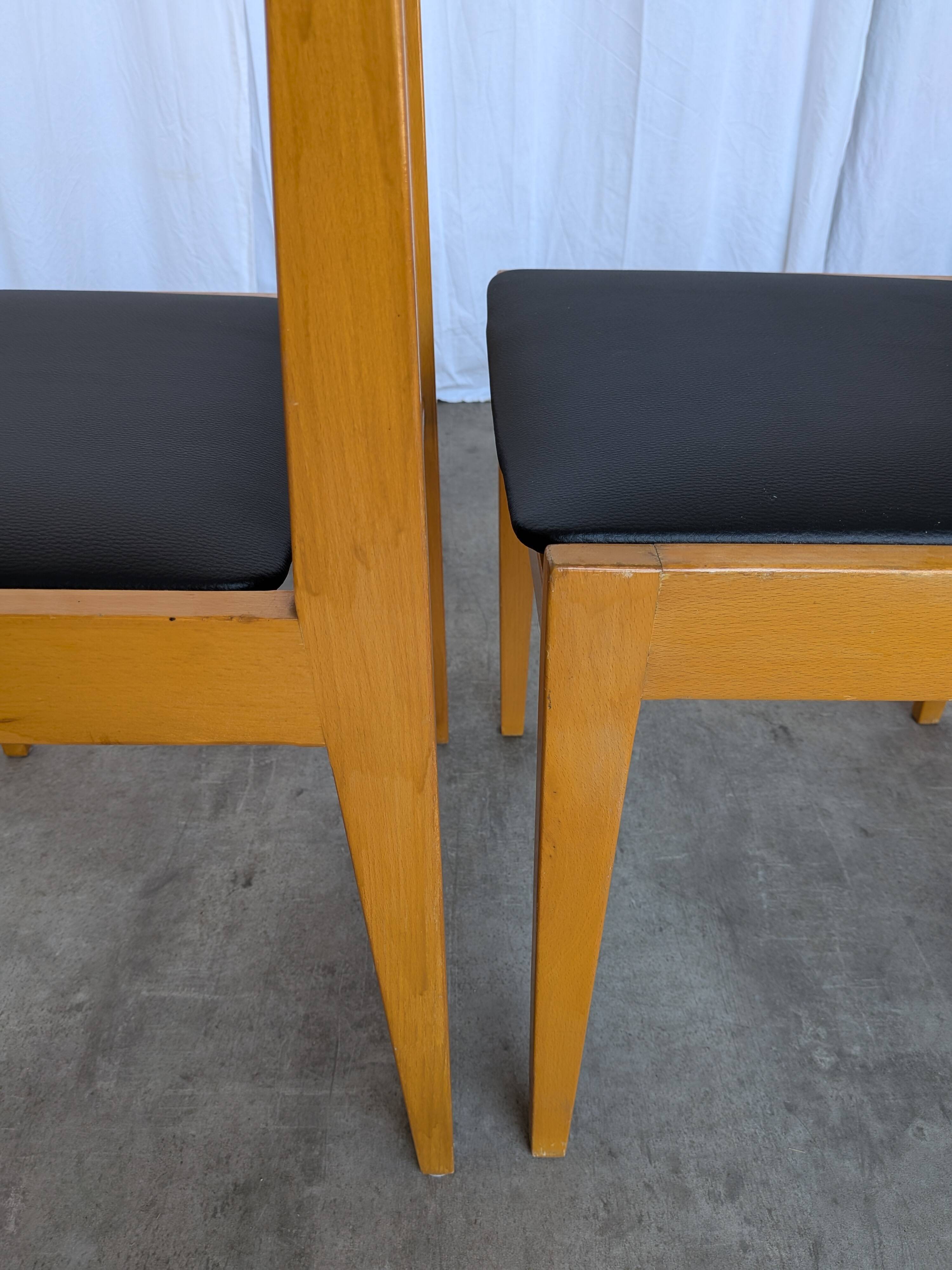 Chaises de salle à manger en bois scandinave vintage - Branko Ursic STOL Kamnik, ensemble o
