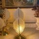 Paire de lampes métal doré et verre texturé, Mirasluz, 70’s