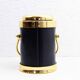 Vintage leather and brass ice bucket