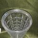 Transparent glass vase, vintage geometric patterns 1960/1970
