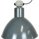 Grey industrial aluminium pendant lamp from polam wilkasy, 1960s