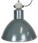 Grey industrial aluminium pendant lamp from polam wilkasy, 1960s