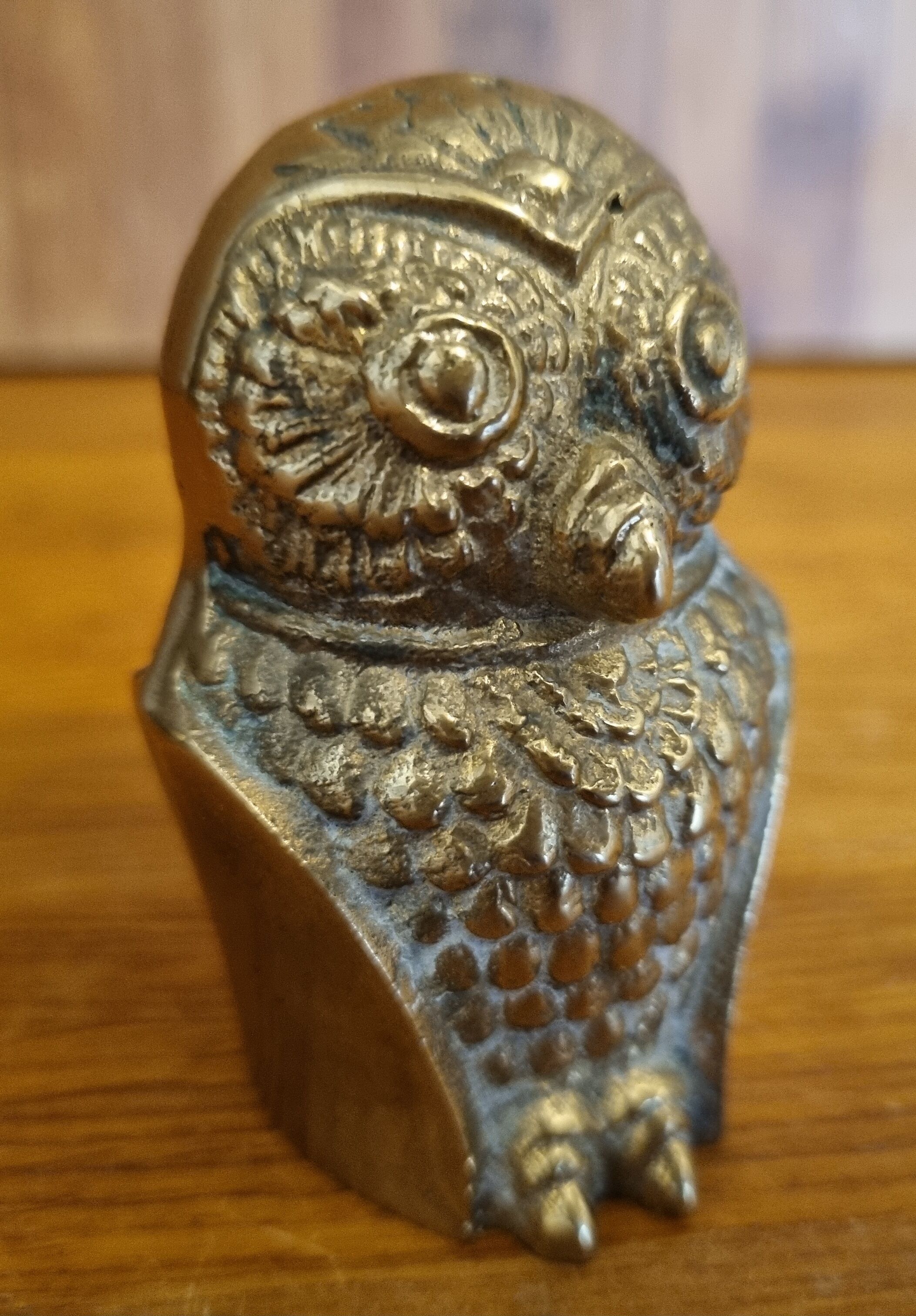 Vintage brass owl