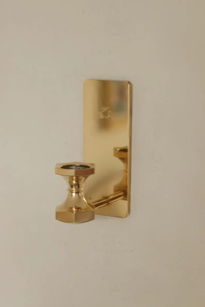Pair of swedish brass sconces by gusum 1991
