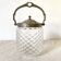 Old biscuit bucket in glass and metal