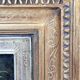 Antique oil painting, bouquet of peonies, ornate gilded frame