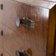 Vintage 1940s Italian-design Radica wood buffet sideboard
