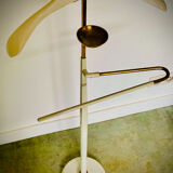 Art Deco chamber valet in brass and white laquered steel 40/50'