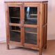 Ancien cabinet vitré en teck birman