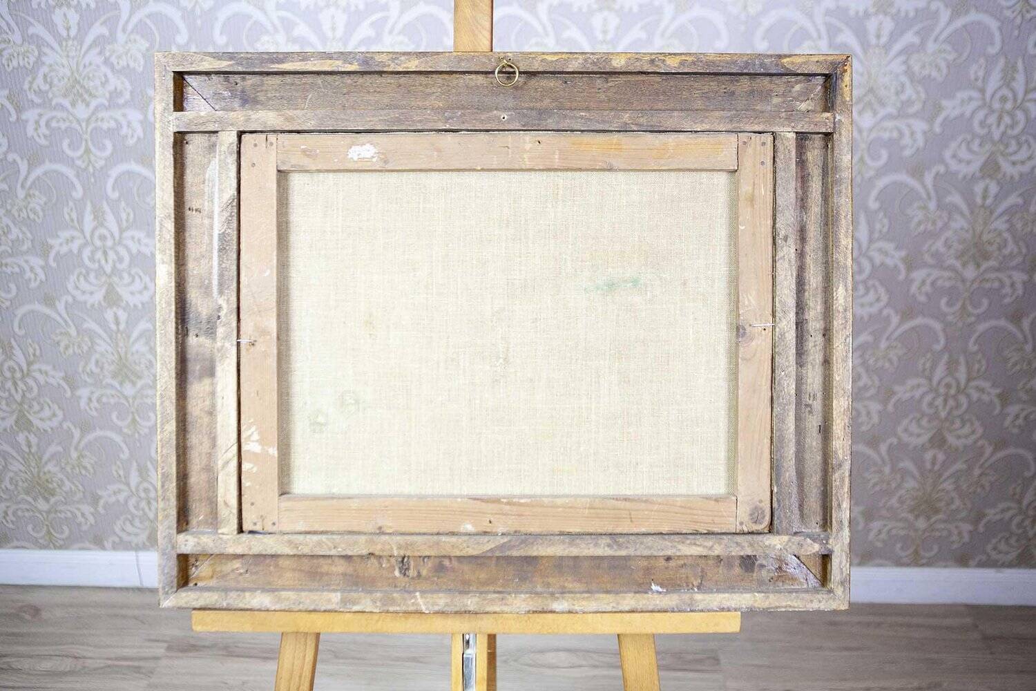 Village, 19th Century, Oil on Canvas, Framed