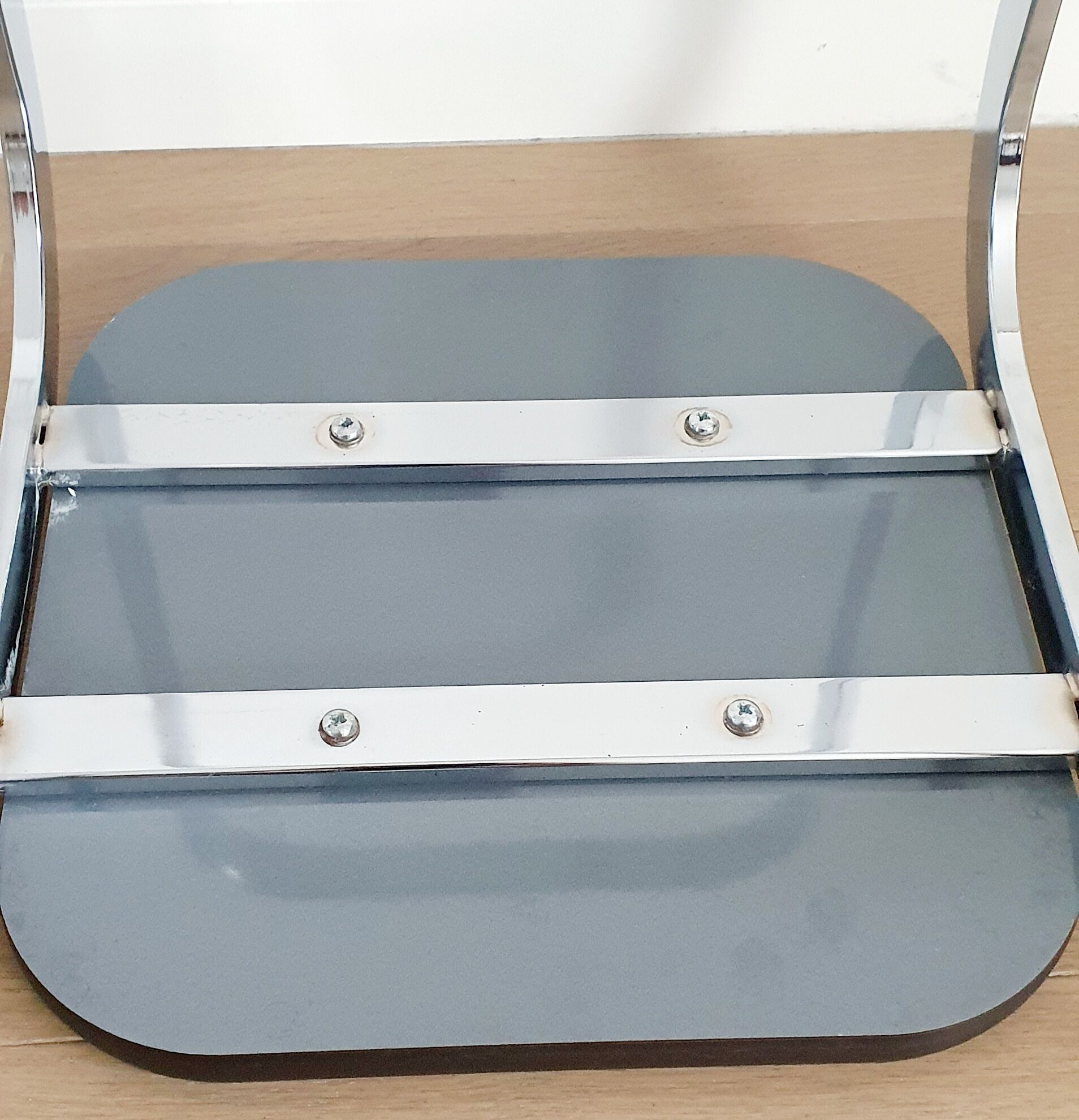 Bauhaus style chrome side table