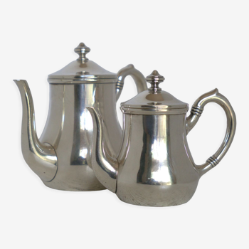 Pair of silver-plated coffee makers