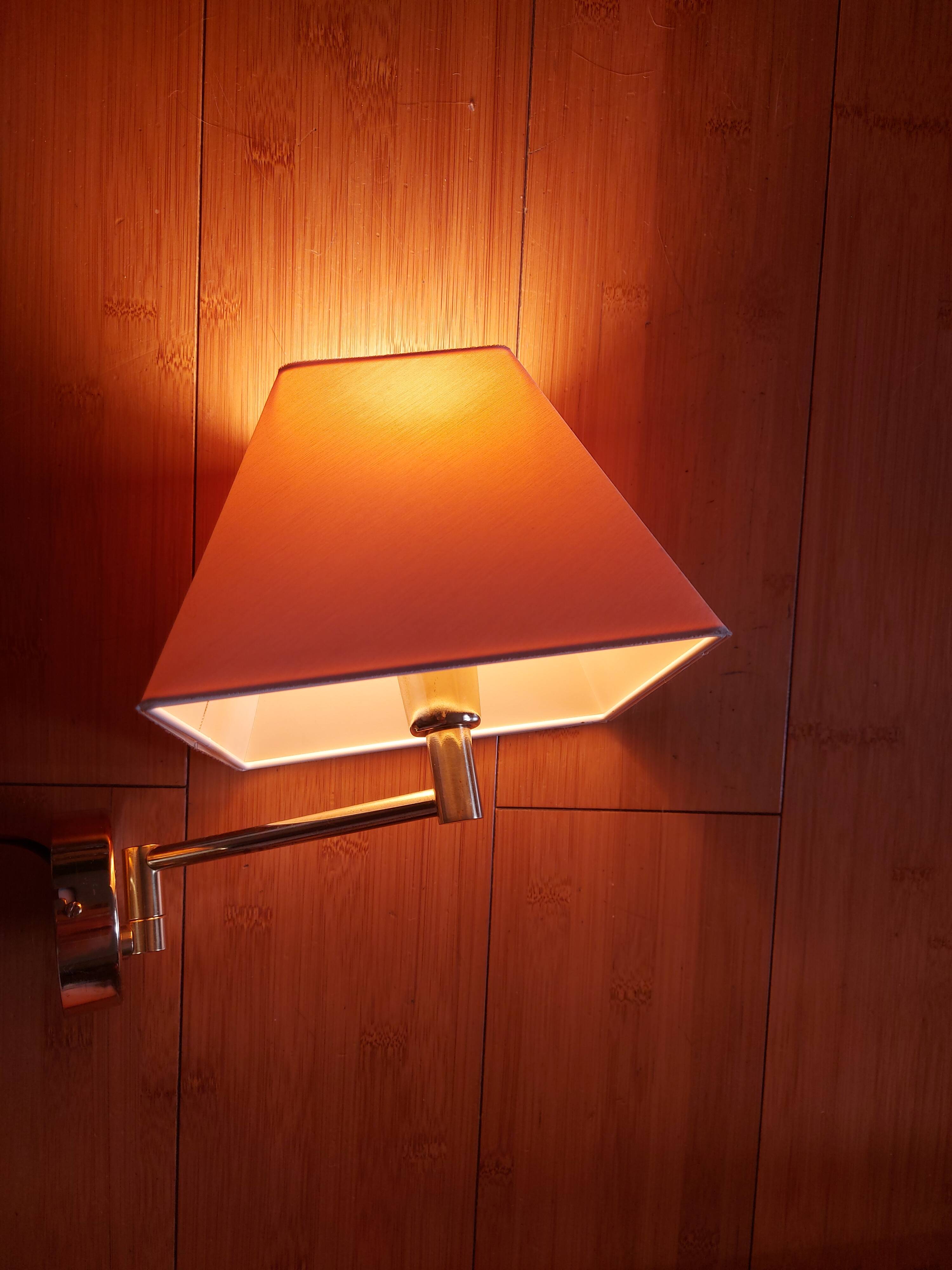 TWO BRASS WALL LIGHTS