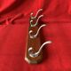 Vintage wooden wall coat rack - 4 hooks