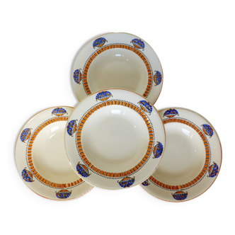 4 soup plates from Longwy