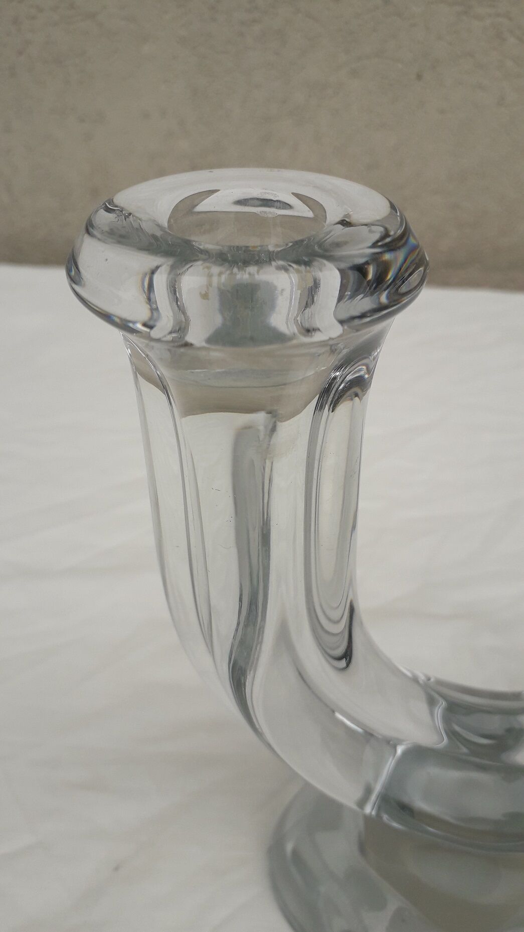 Paire de bougeoirs cristal