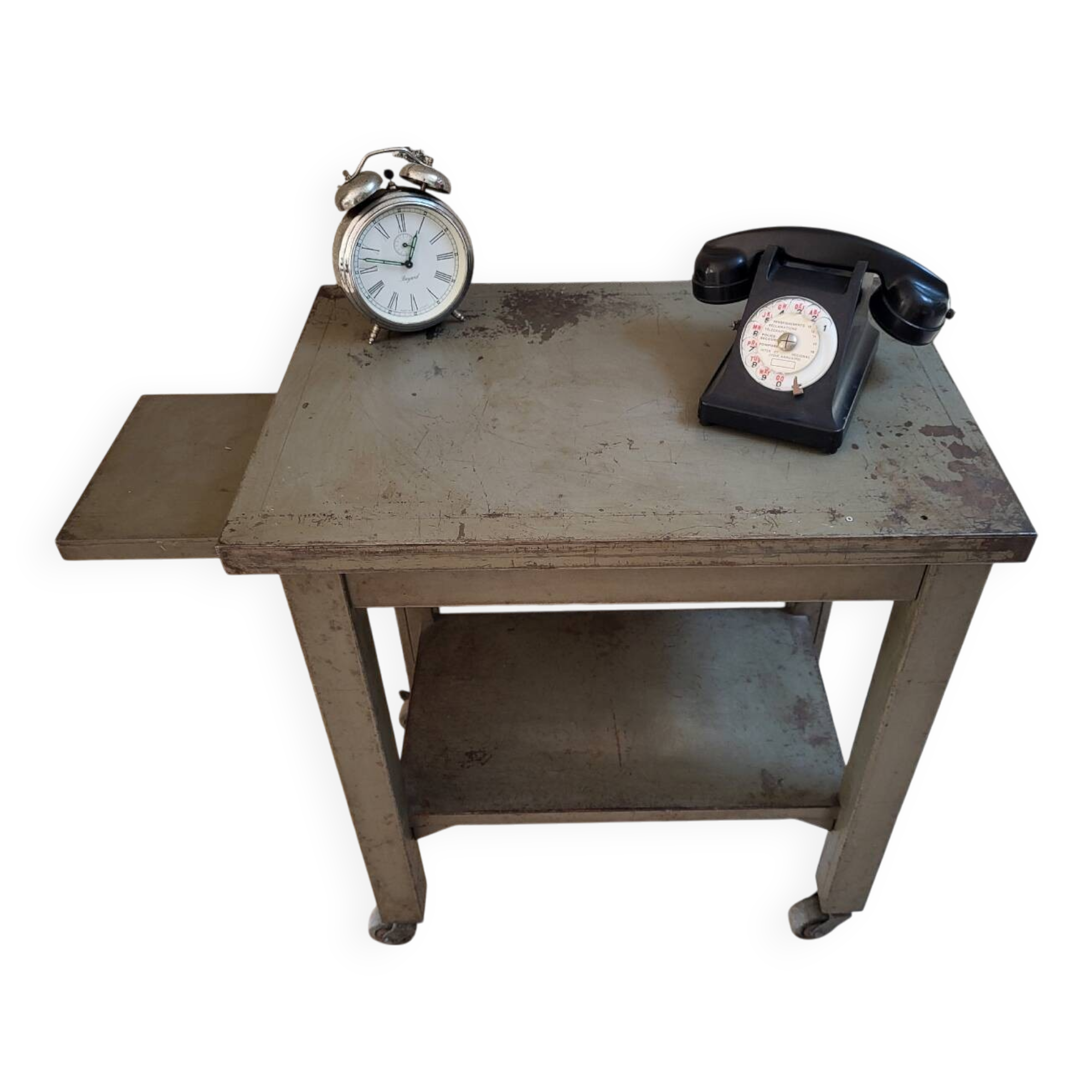 Metal serving trolley