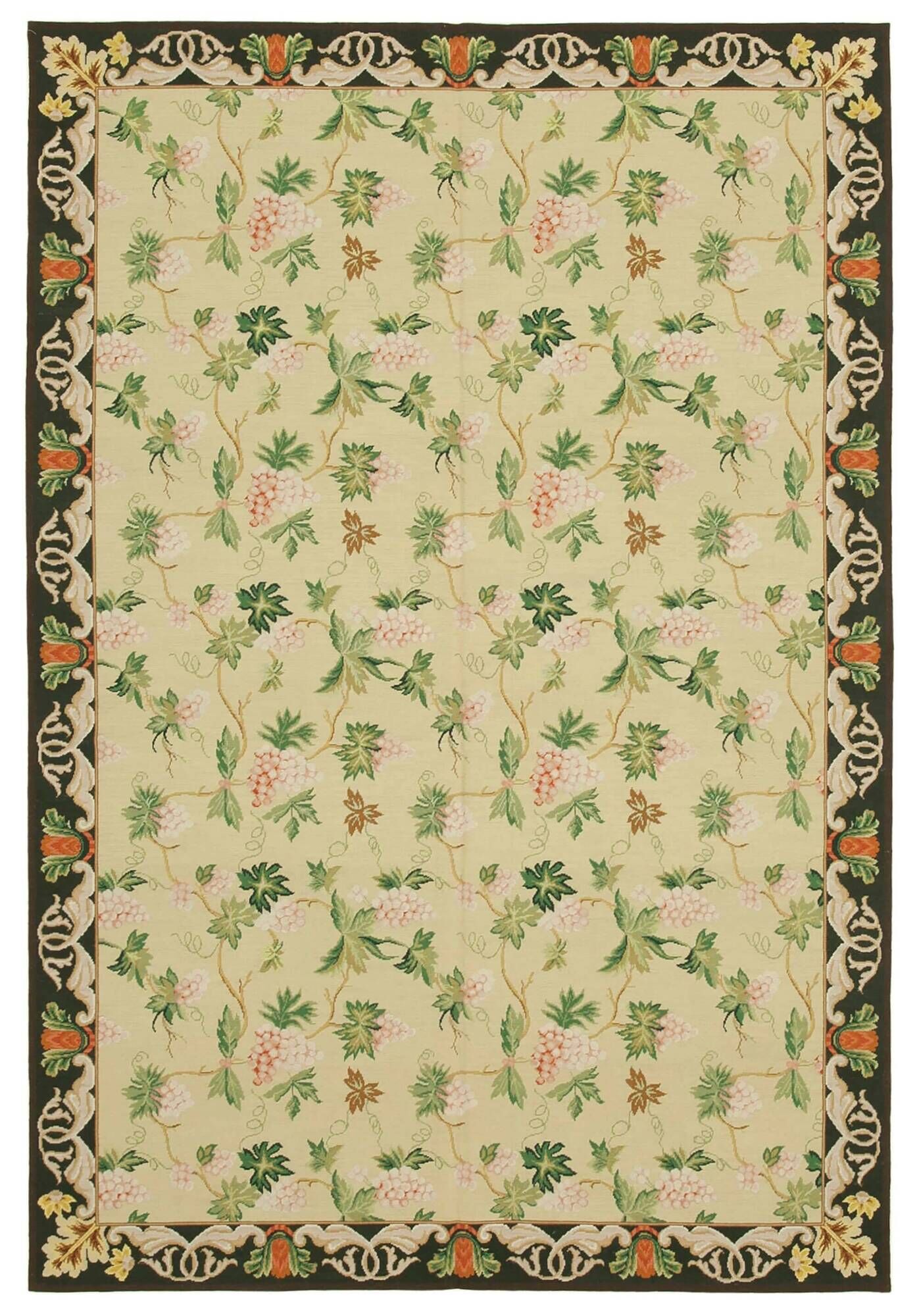 Handmade Vintage Flatweave Needlepoint Kilim 182 cm x 270 cm
