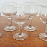 6 old balloon glasses – Bistrot style – XXth century