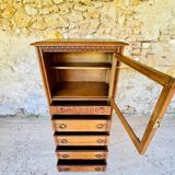 Meuble de rangement vitrine à 5 tiroirs style directoire
