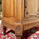 Louis XVI-style walnut library showcase