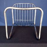 70s chrome metal chairs