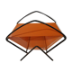 Vinyl door in orange scoubidou