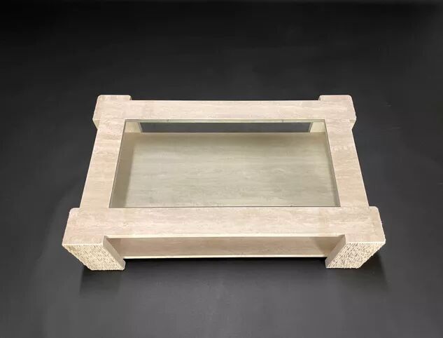 Coffee table with double tops by Claude Berraldacci. 1990s.