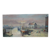 Marine painting, oil painting, signed BONEN