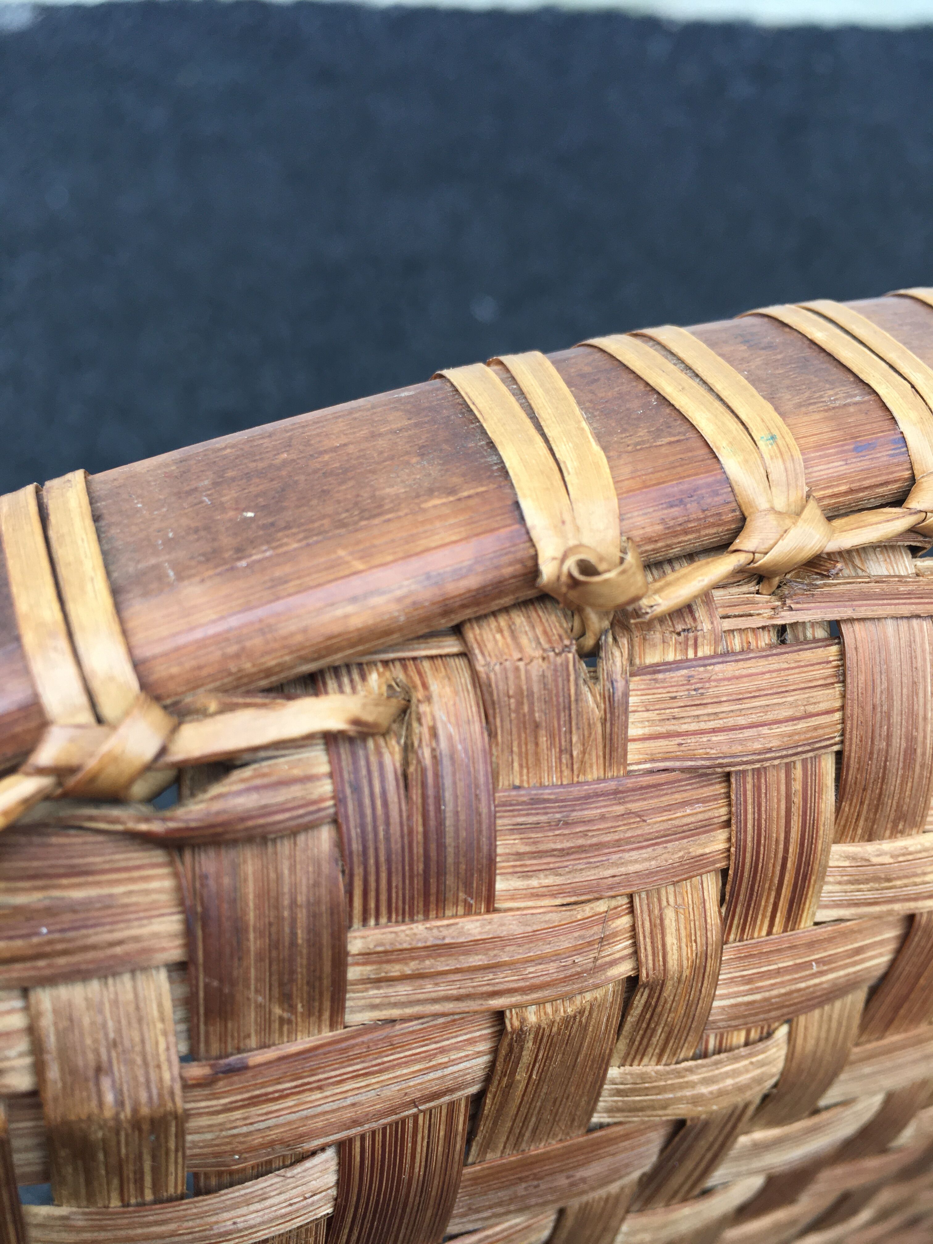 Braided bamboo tray